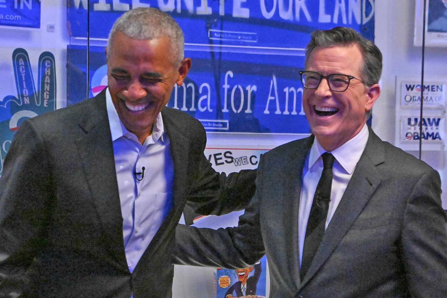 Barack Obama encourages Stephen Colbert to run for president ahead of ...