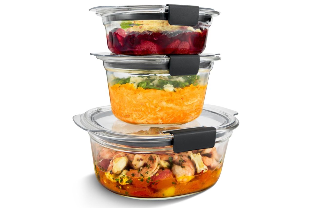 Rubbermaid Brilliance® Glass Round Leak-Proof 6-Piece