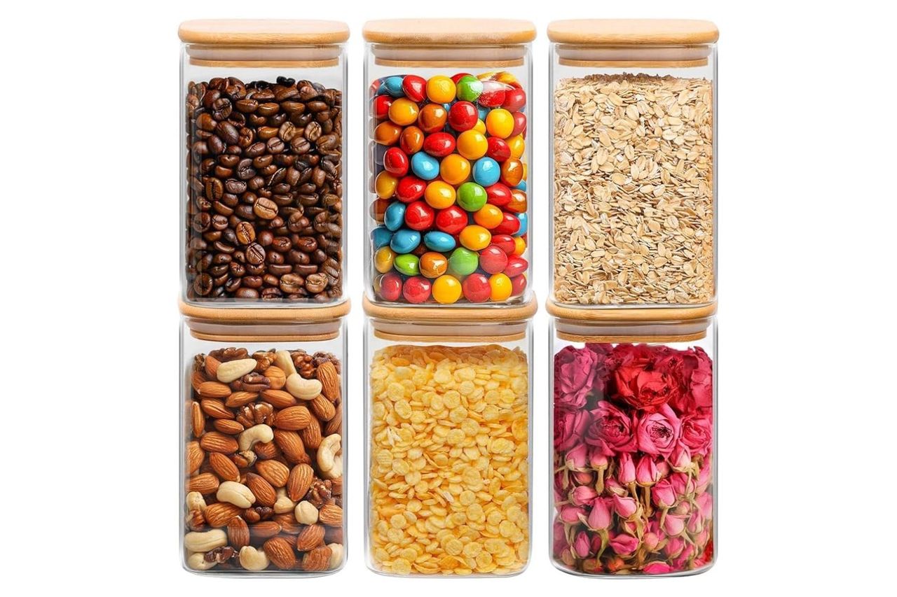 ComSaf 1.2 QT Glass Storage Containers with Lids