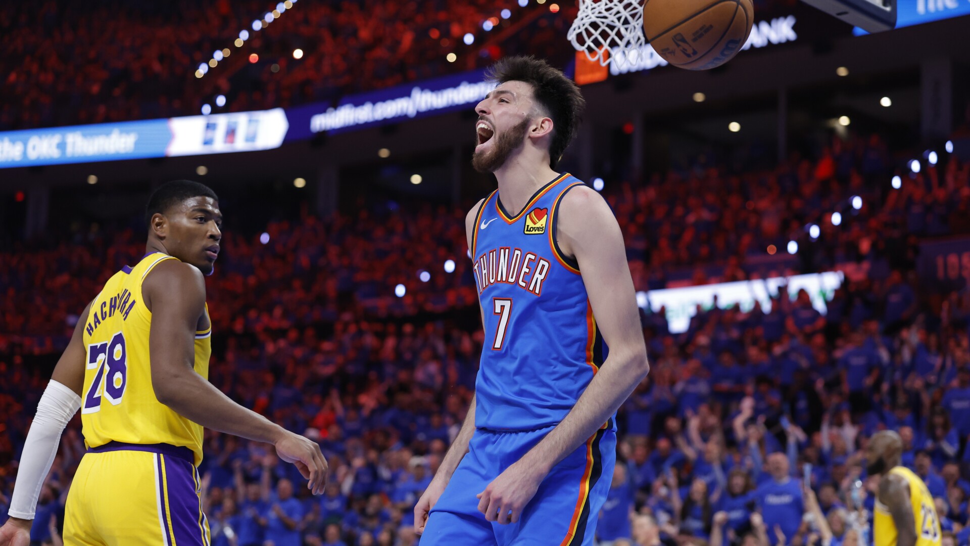 Holmgren has 24 points to help Thunder top Lakers 108-90 in Game 1 of ...