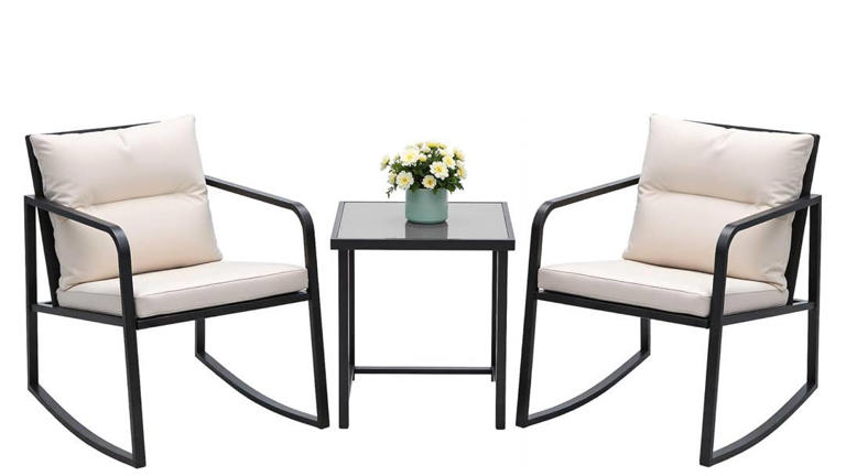 Amazon's 3-piece rocking chair patio set is just $104 and perfect for ...