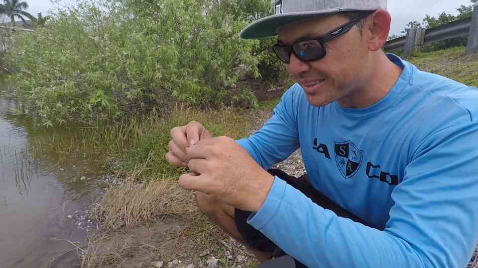 We caught a fish using an RC helicopter