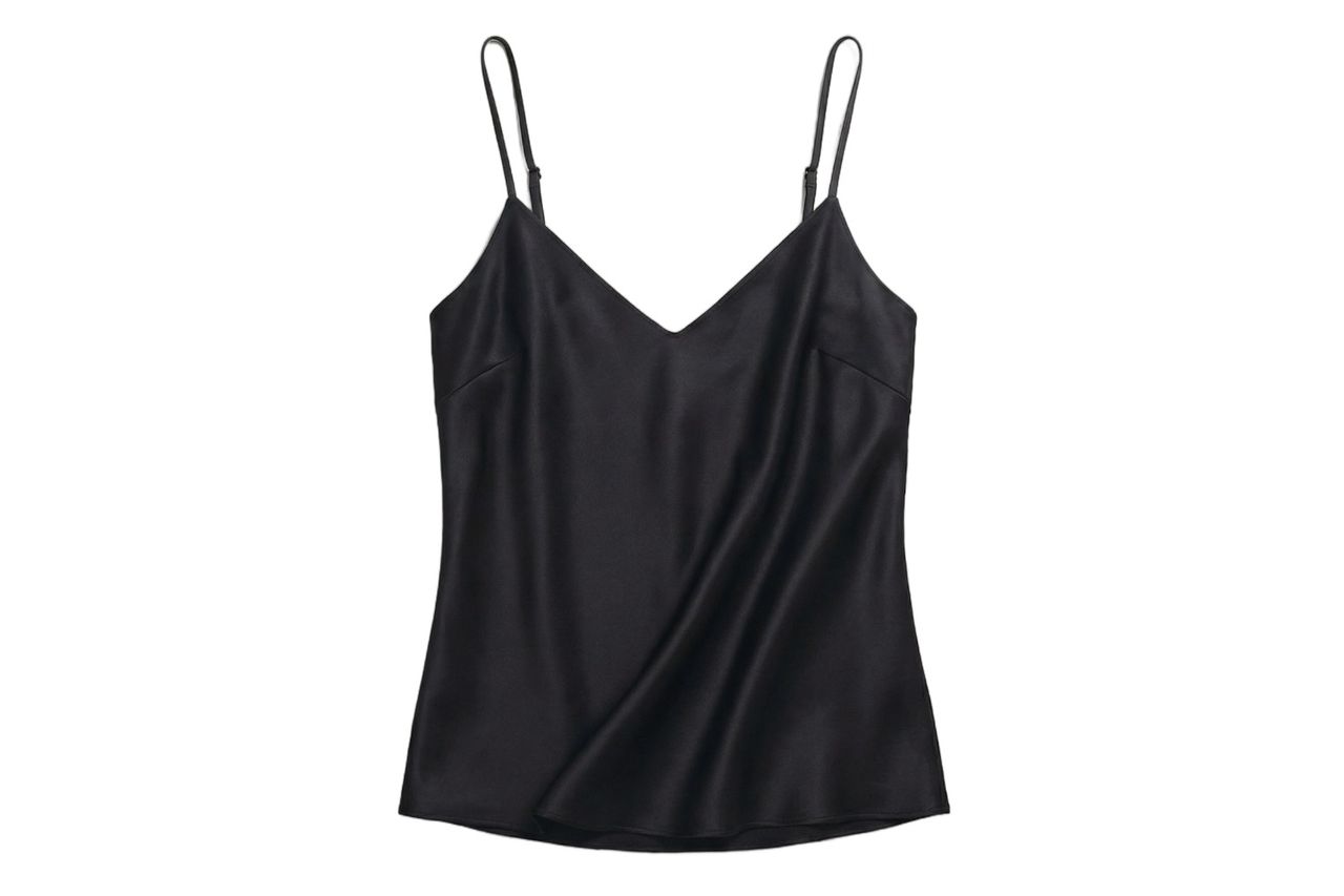 washable stretch silk v neck cami