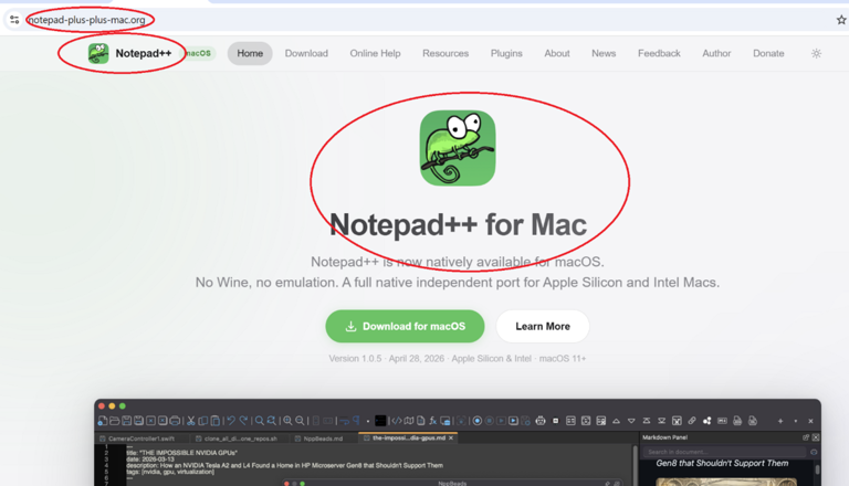 Non, Notepad++ ne s'est pas invité sur macOS, c'est une version non ...
