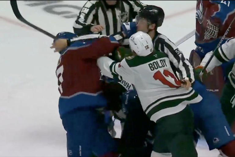 NHL referee punched in face by player in middle of playoff game