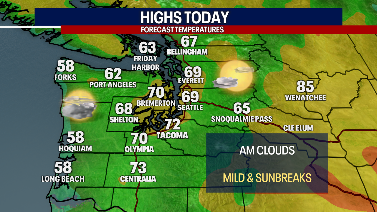 Seattle weather: Another round of morning clouds to afternoon sunbreaks ...