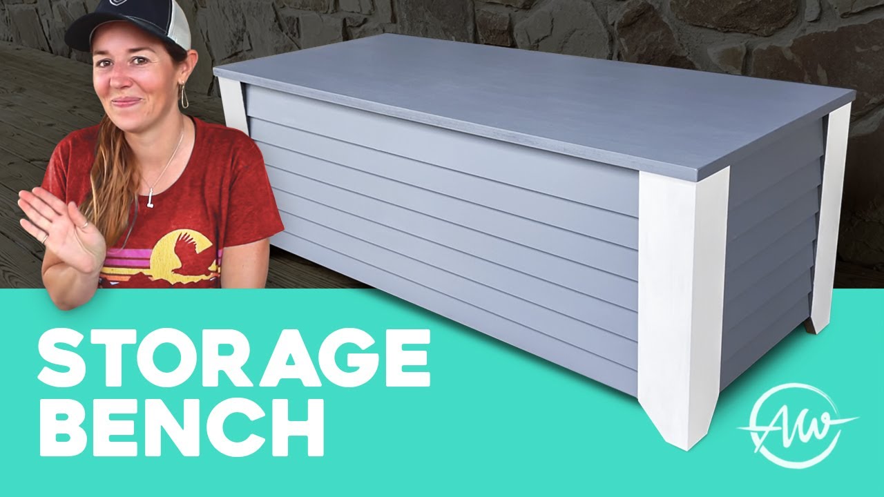 Build an indoor-outdoor bench with hidden storage in one day