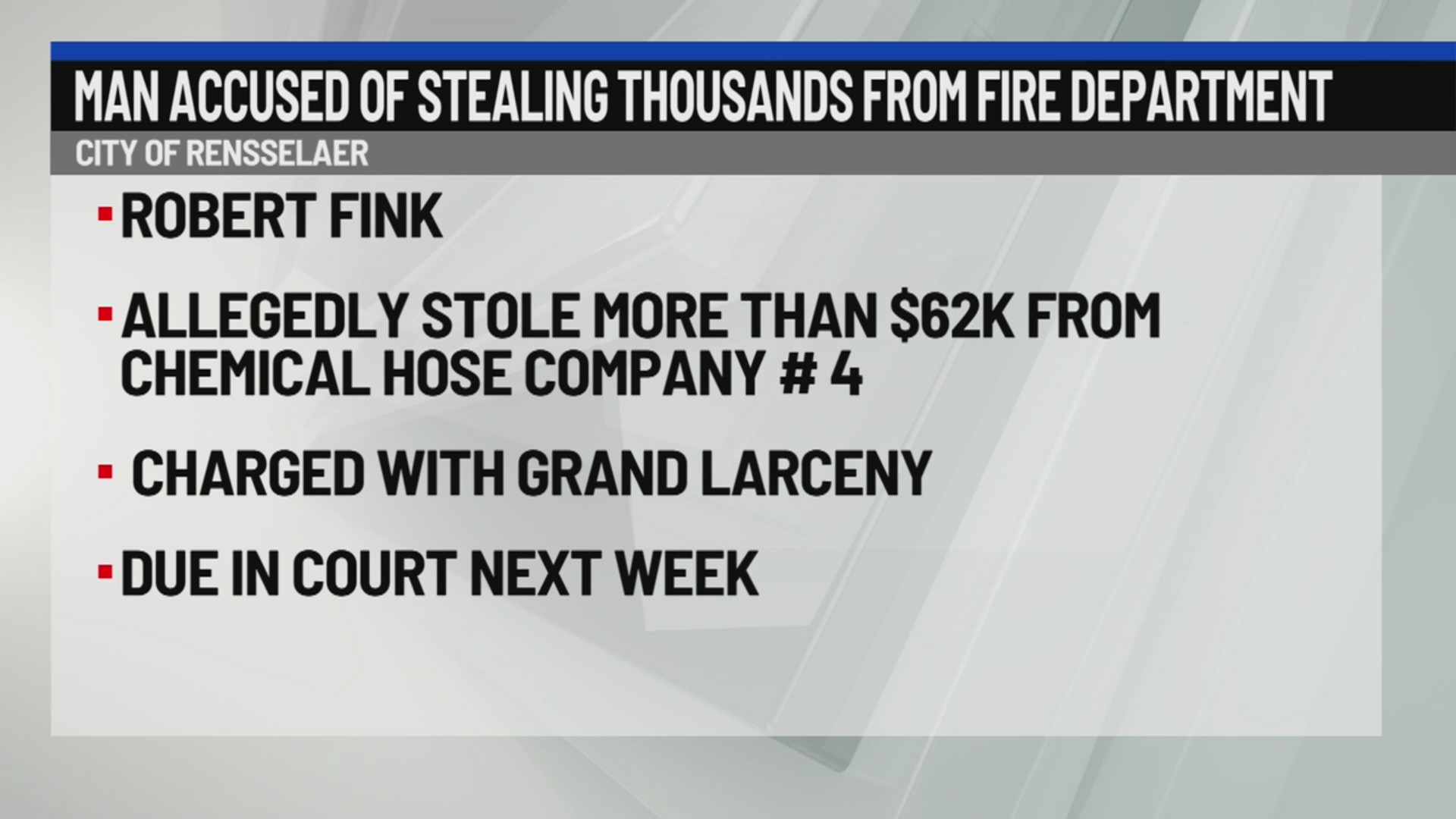 Man accused of stealing thousands from fire department