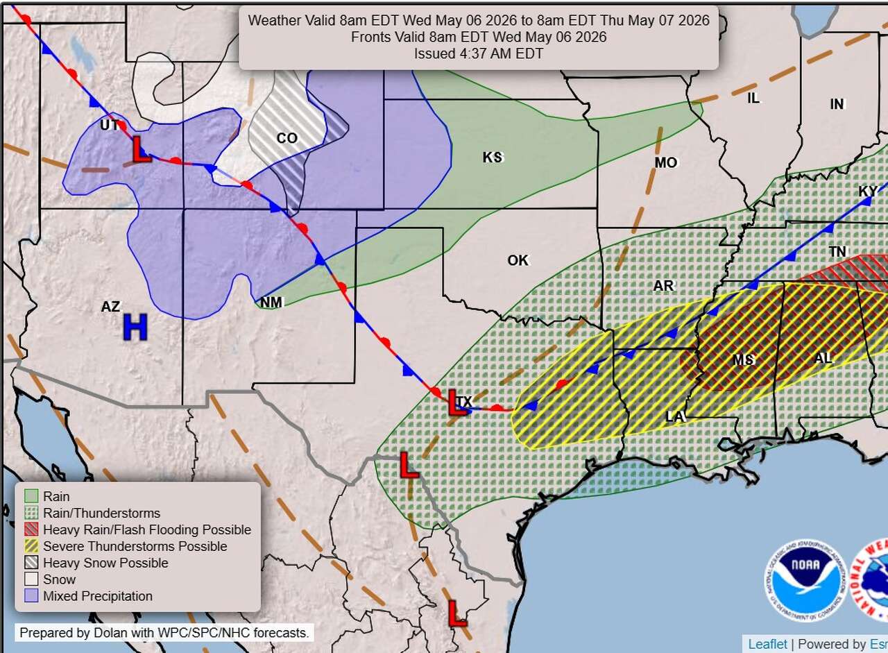 Cold front to trigger severe storm risk in Central Texas