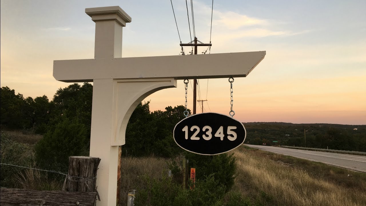 Build an eye-catching DIY address post and sign easily