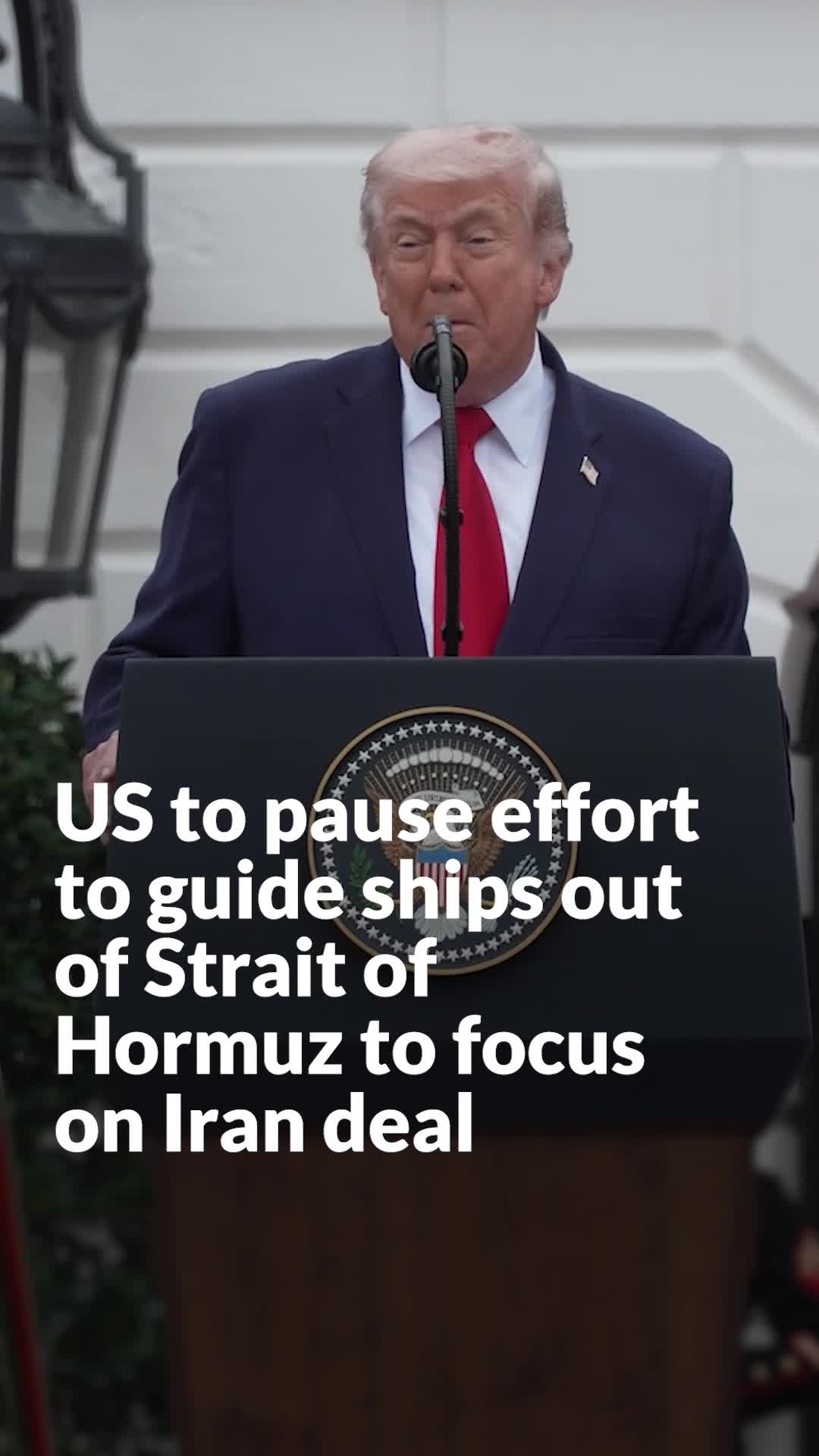 US to pause effort to guide ships out of Strait of Hormuz to focus on ...