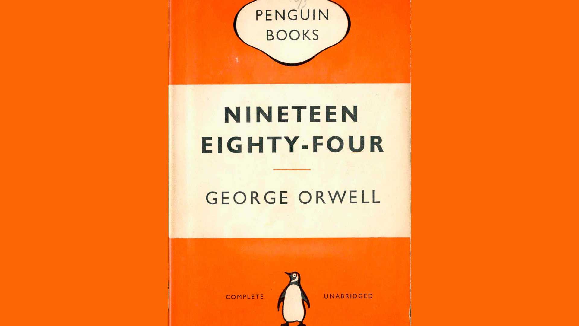The Penguin books cover of George Orwell's Nineteen Eighty-Four