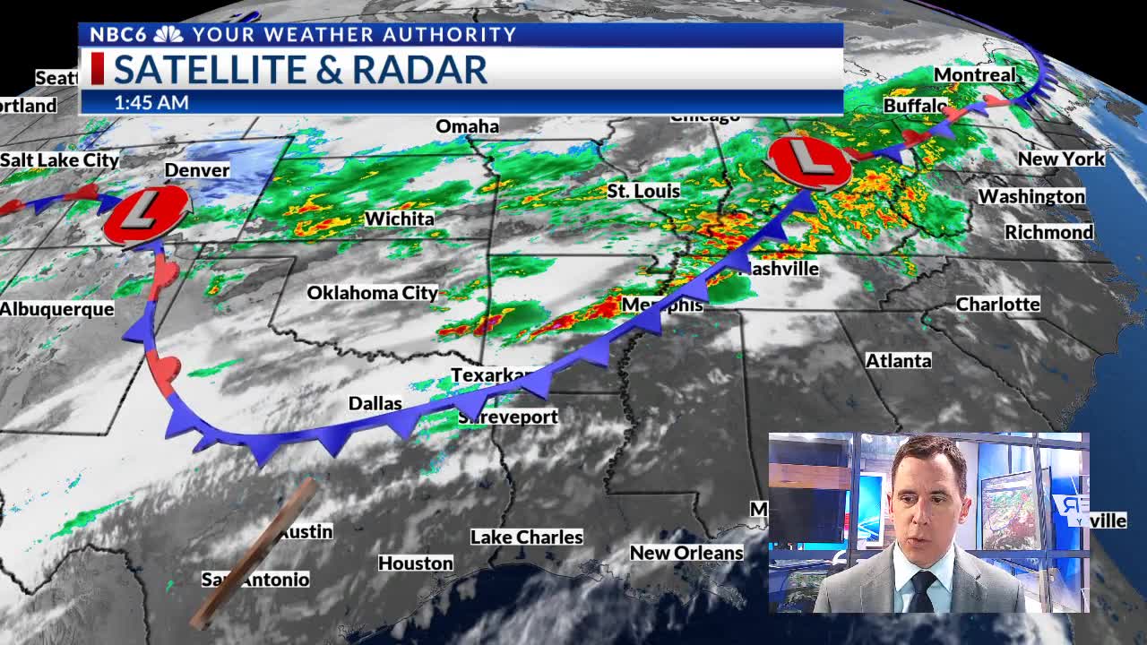 Cold front to bring possible severe storms today