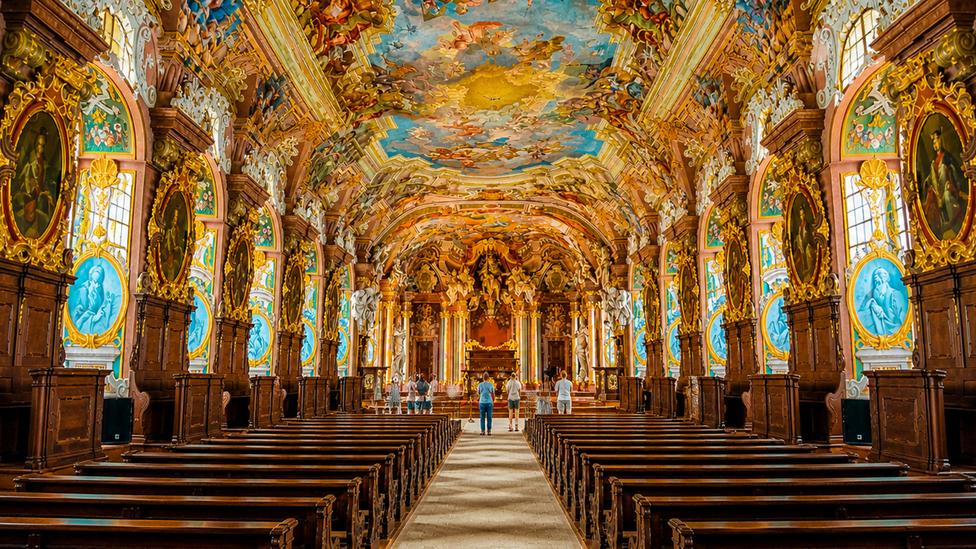This ornate interior showcases Europe’s finest baroque design
