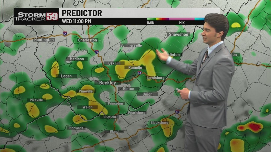 Soggy conditions throughout the day with a few storms this afternoon