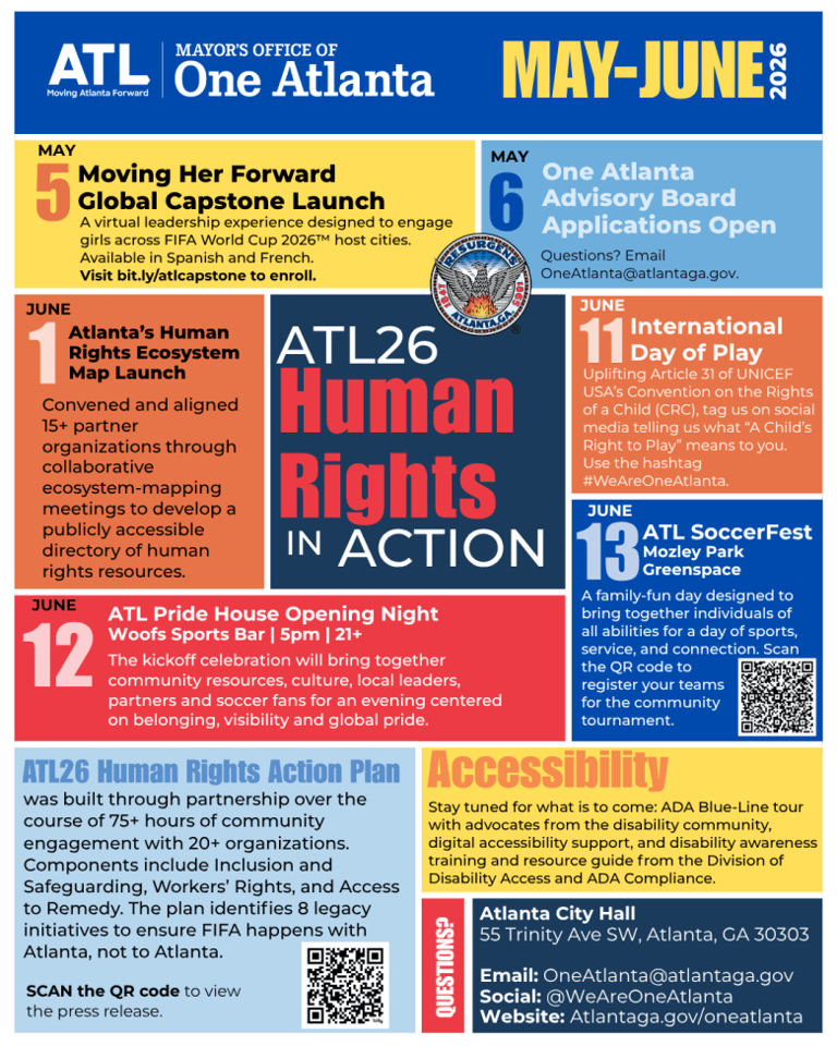 City of Atlanta announces Human Rights Legacy Initiatives ahead of FIFA ...