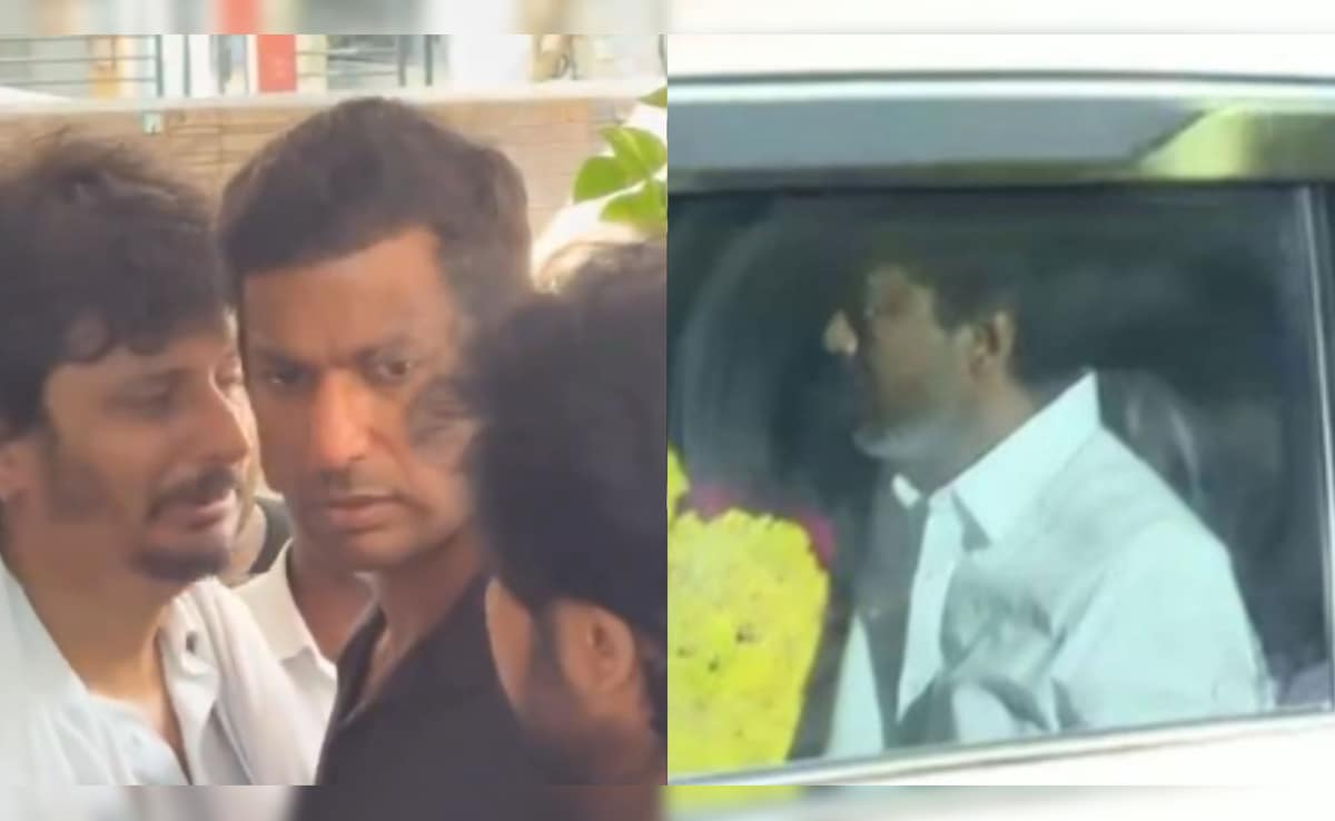 RB Choudary funeral: Actor Vishal consoles grieving Jiiva, TVK chief ...