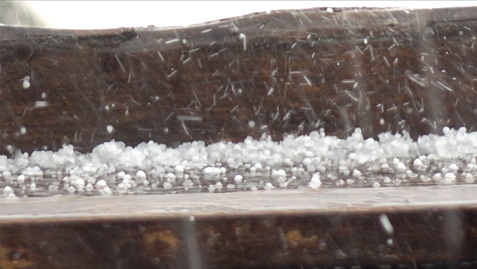 Hail can fall at more than 100 mph
