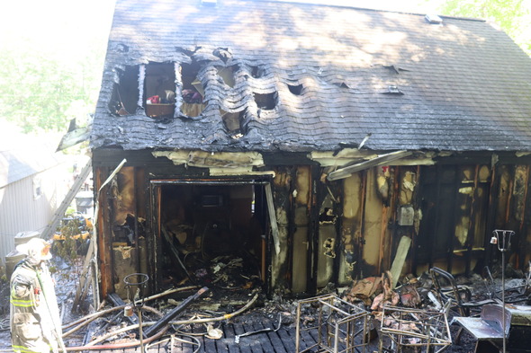 Home destroyed after fire spreads from deck in Calvert County