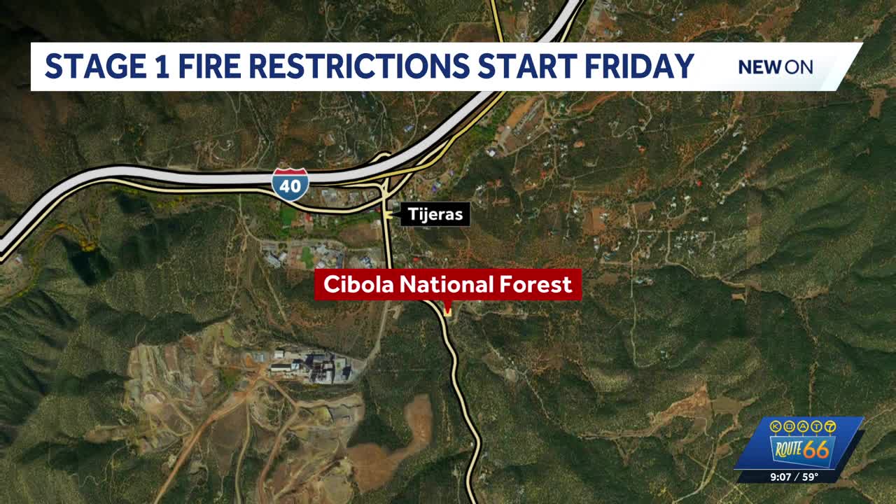Stage 1 fire restrictions start Friday in the Cibola National Forest