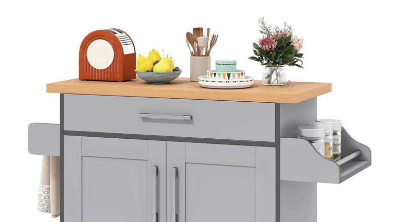 Target has a 2-door rolling kitchen island that's perfect for small ...