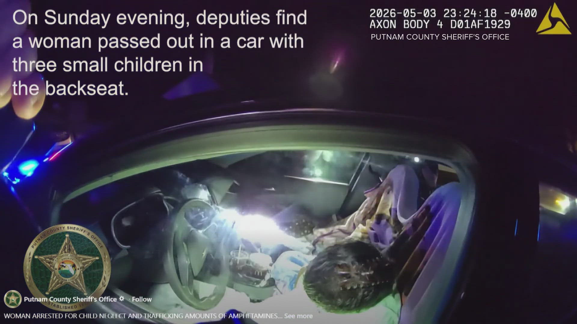 Bodycam: Florida deputies find woman passed out in car with drugs and kids