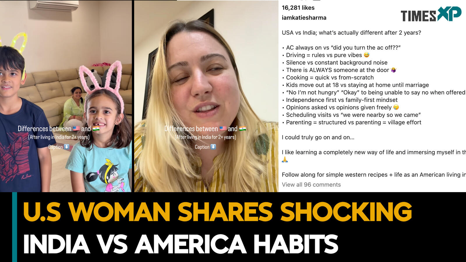US woman shares shocking India vs America habits | Indians in the US