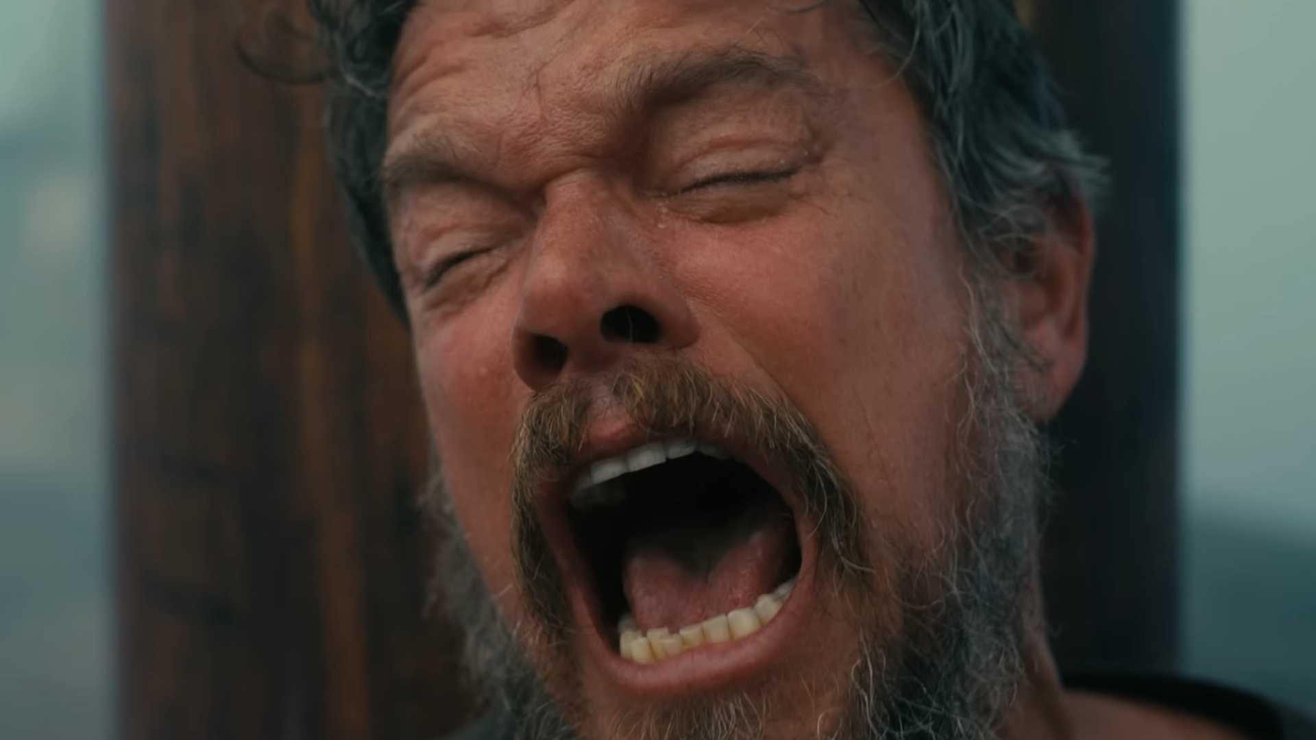 Matt Damon screams in agony in The Odyssey