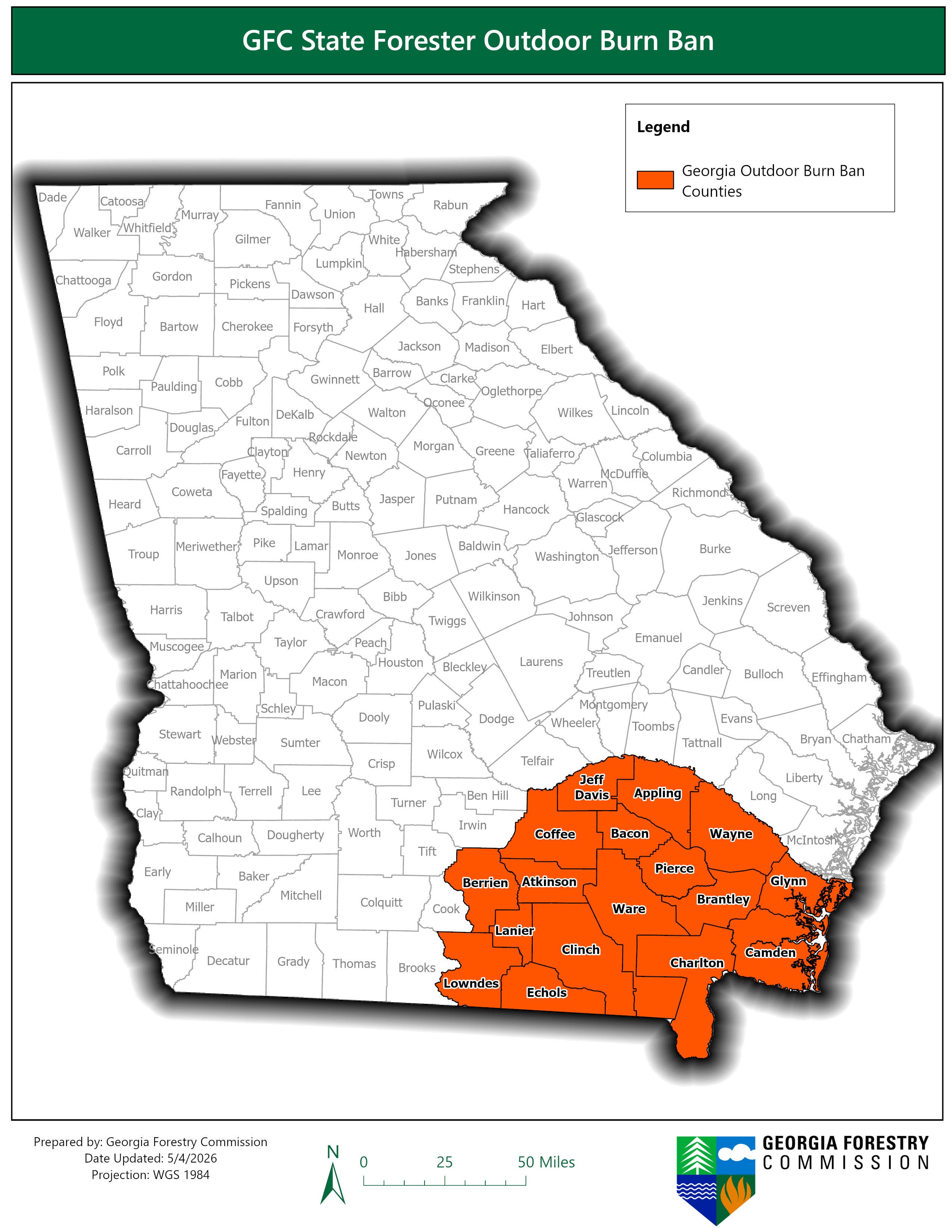 Burn ban reduced as crews better contain south Georgia wildfires