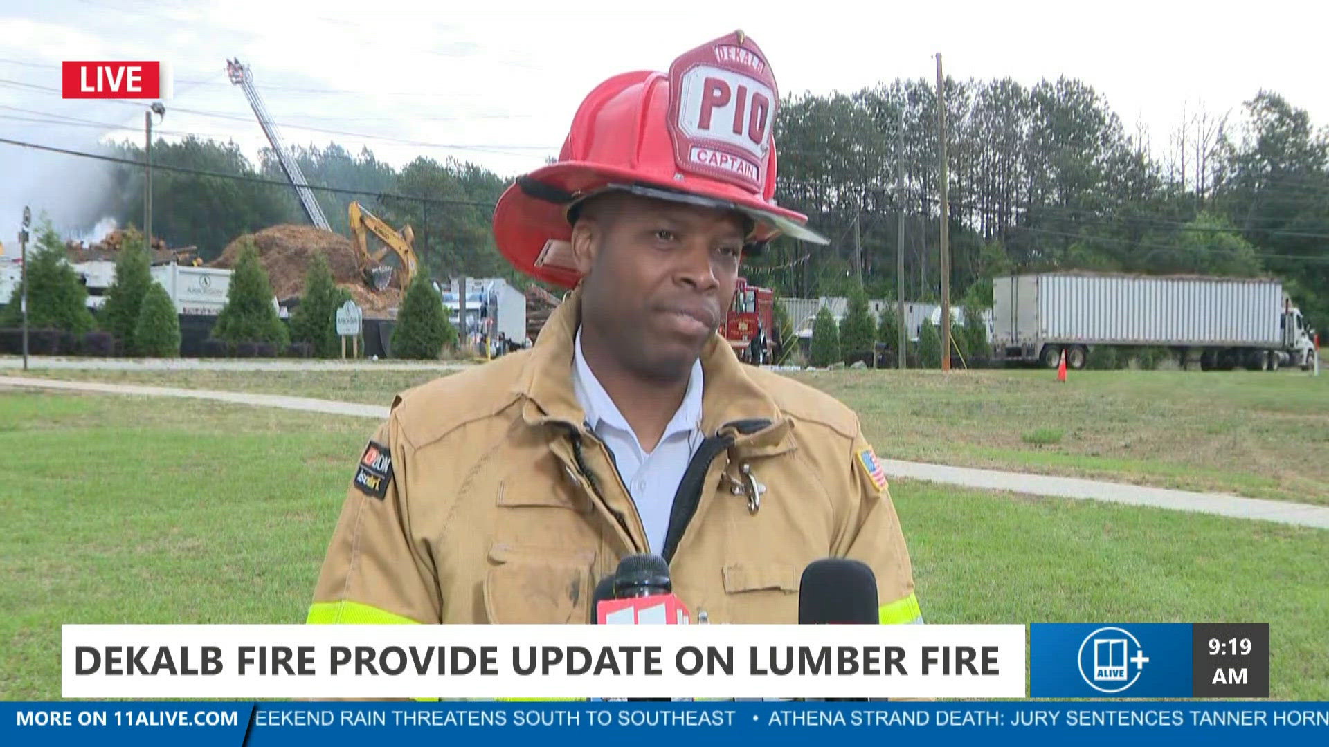 DeKalb fire gives update on Lithonia lumber fire