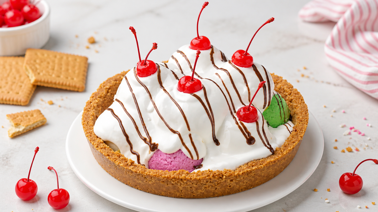 How to make ice cream pie with whipped cream topping