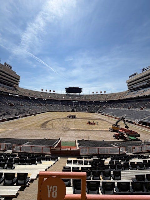 Sneak peek at Savannah Bananas baseball field inside Neyland Stadium