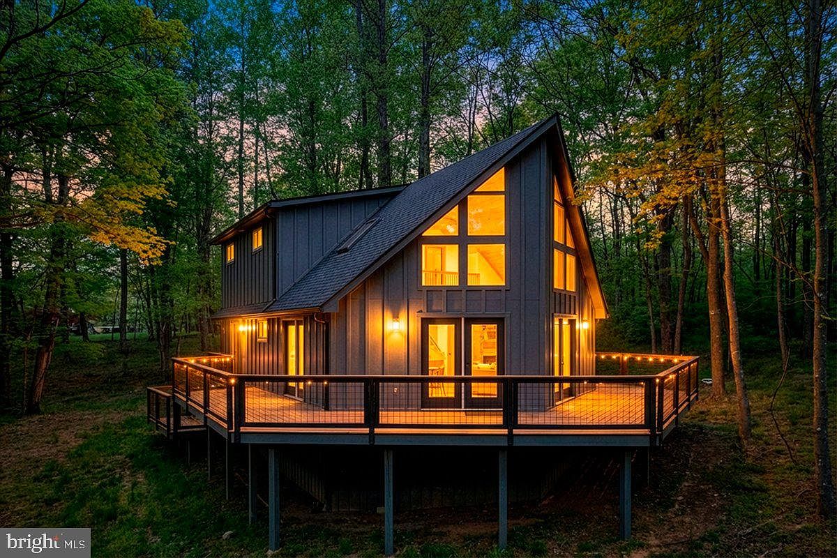 View of Stunning 2025 modern retreat in Roseland, Virginia, set on 5 serene ...