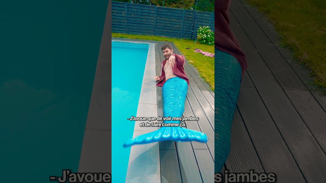 J'essaie la queue de sirène 🧜‍♀️, regardez ça!