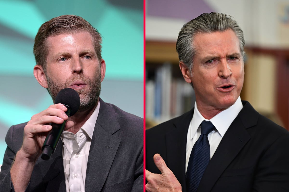 Newsom brutally trolls Eric Trump over his dad's new airport: 