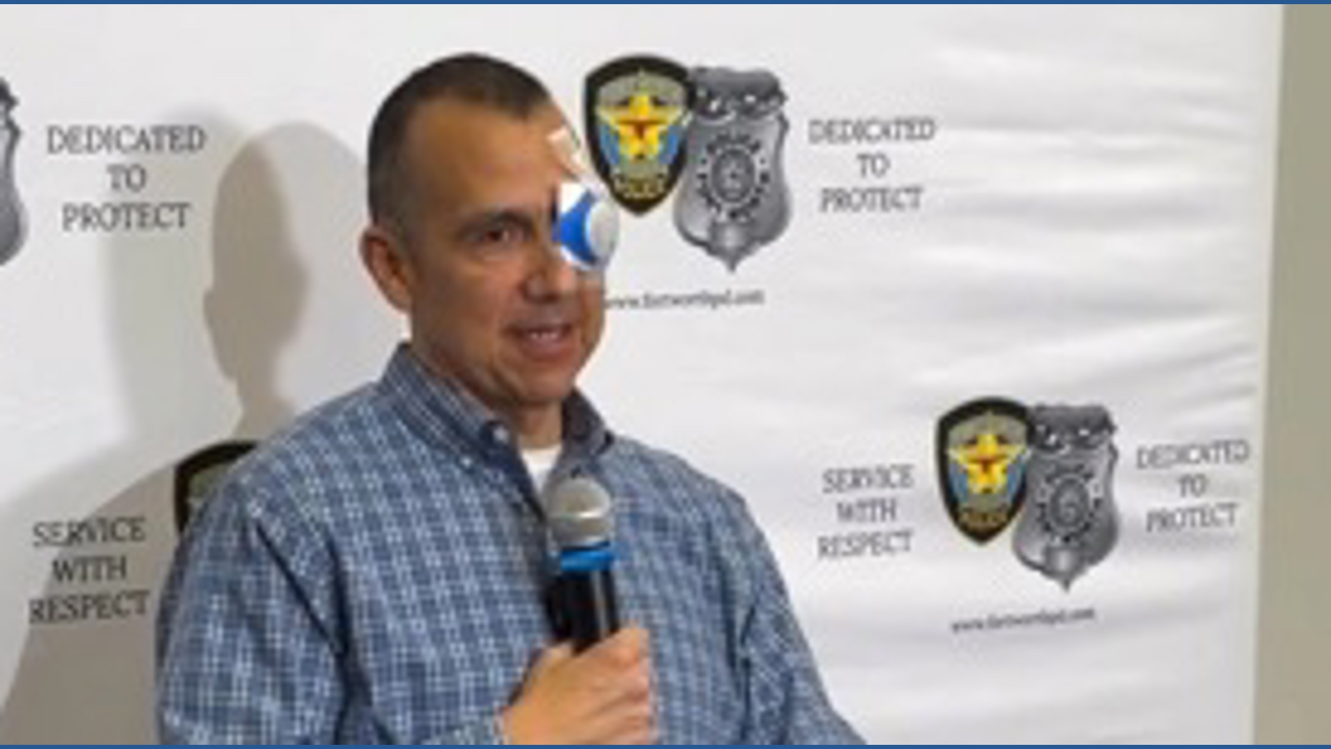 FWPD CRU officer Edward Zapata gives update at police headquarters