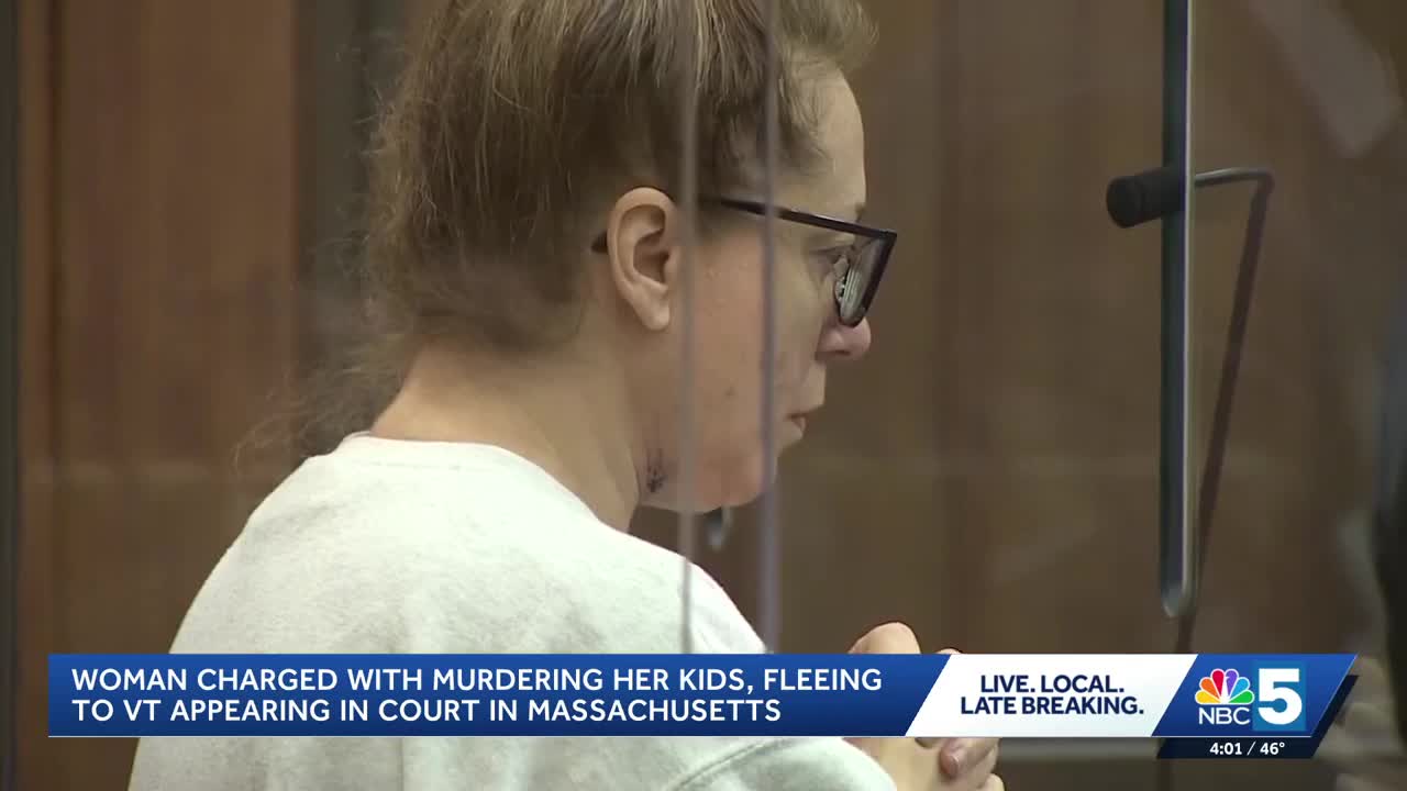Massachusetts mother accused of killing her 2 children appears in court