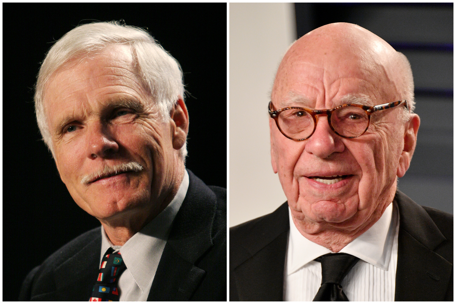 Ted Turner and Rupert Murdoch: A media feud for the ages
