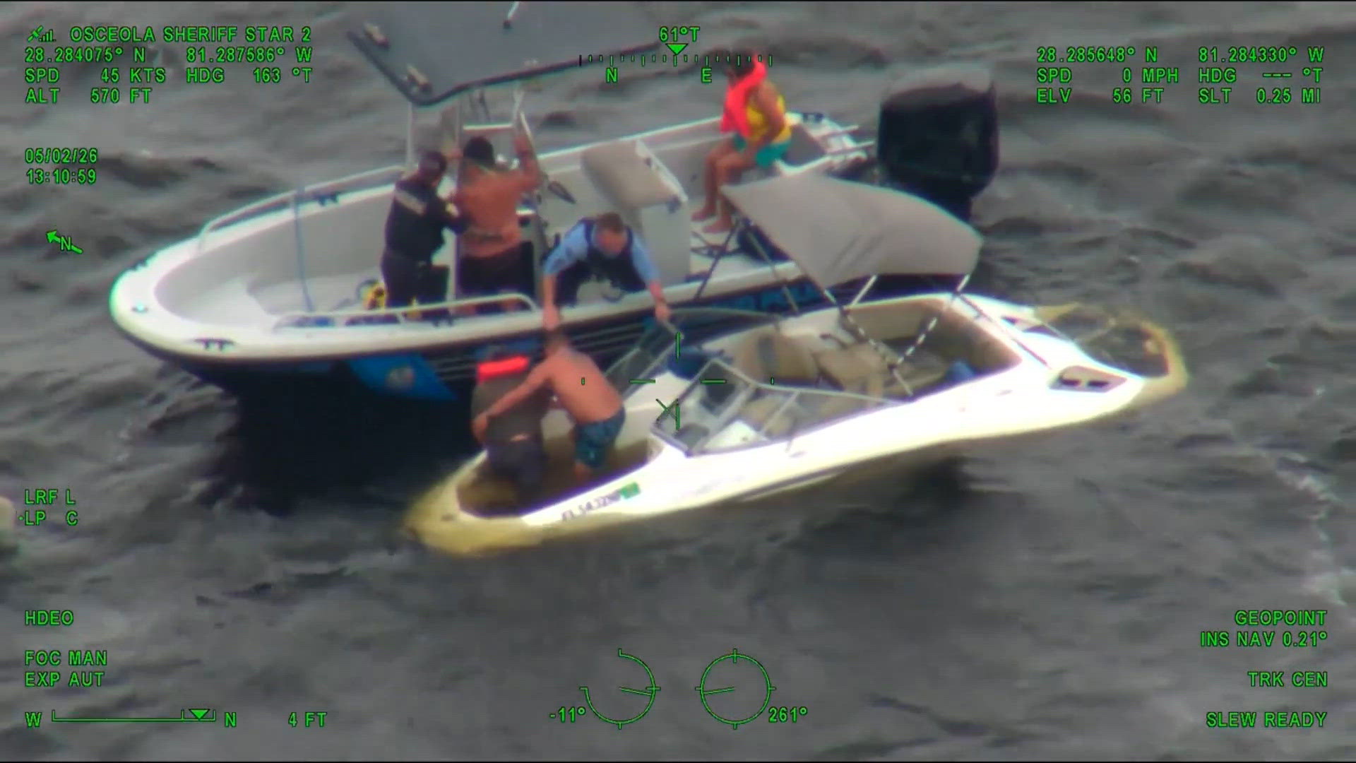 Father and son officers race to rescue sinking boat with family of 6 on ...
