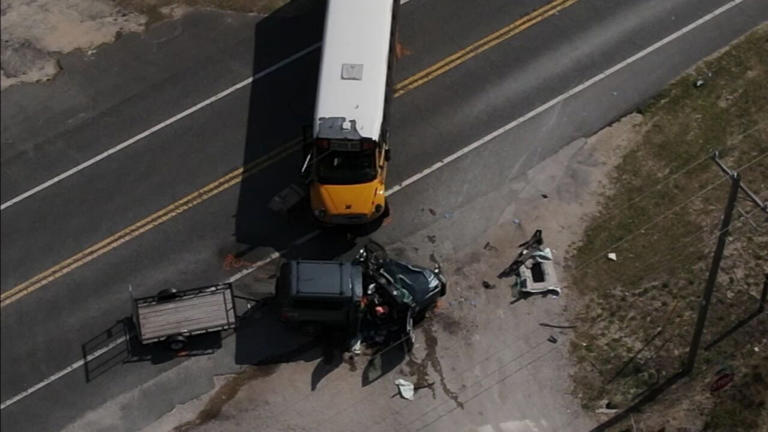 Crash involving school bus leaves one seriously injured in Marion County