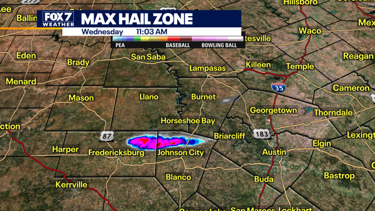 Austin weather: Storms roll through parts of Central Texas as hail ...