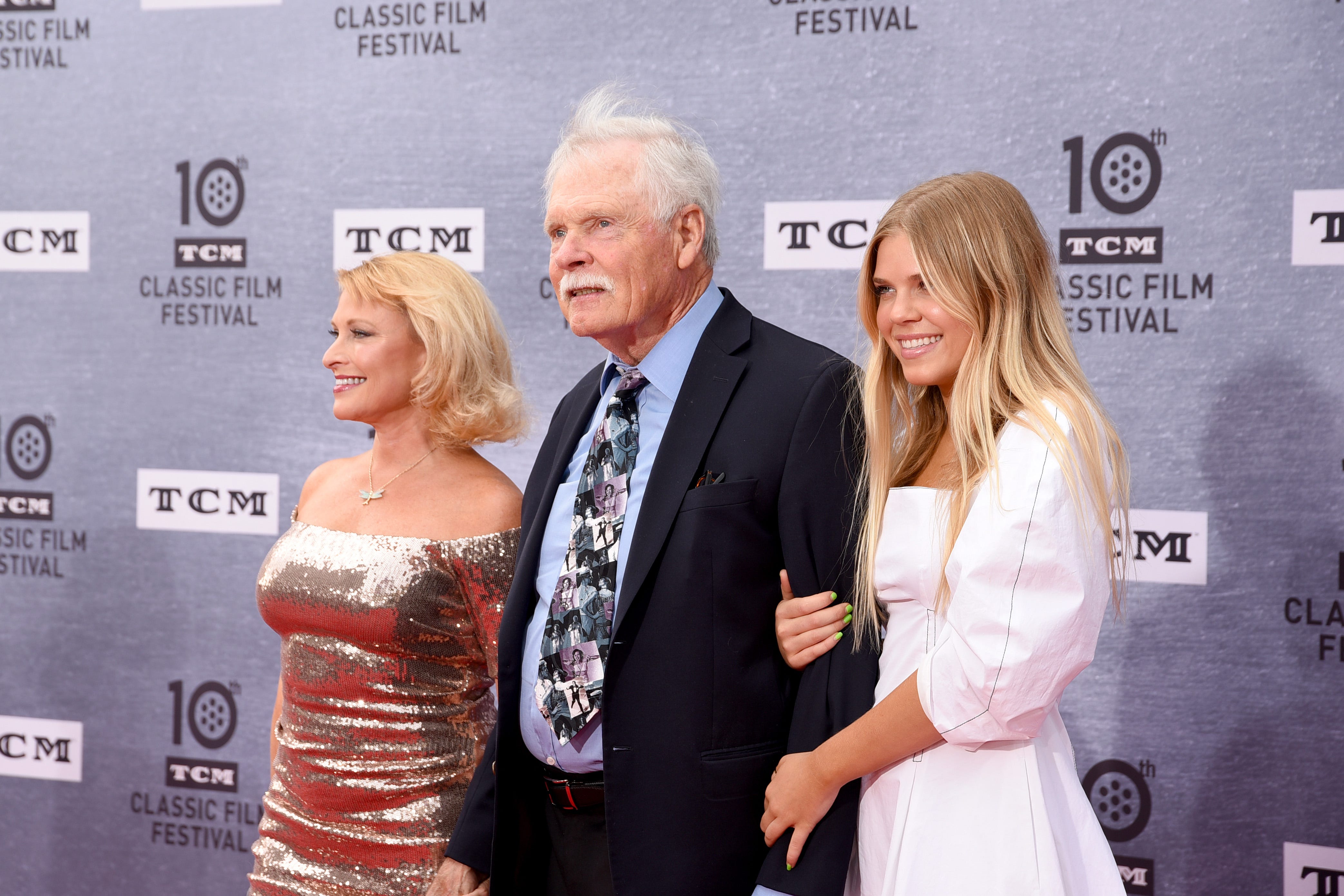 Mimi Bean, Ted Turner, and Laura Elizabeth Seydel attend The 30th Anniversary Screening of "When Harry Met Sally…" Opening Night at the 2019 10th Annual TCM Classic Film Festival on April 11, 2019 in Hollywood.