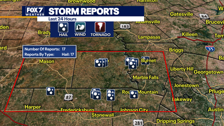 Austin weather: Storms roll through parts of Central Texas as hail ...