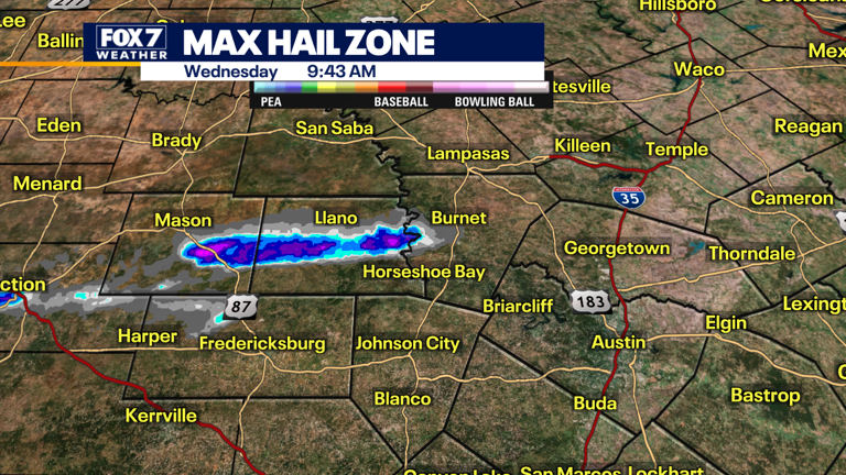 Austin weather: Storms roll through parts of Central Texas as hail ...