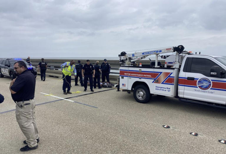 Pursuit of home invasion suspect ends with man jumping off Causeway Bridge