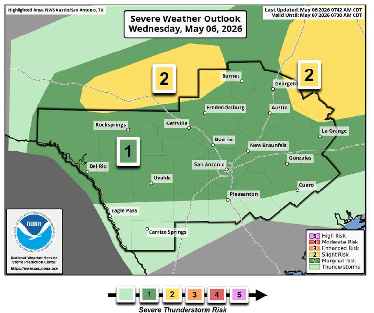 A severe thunderstorm watch is in effect for Central Texas. Here's when ...