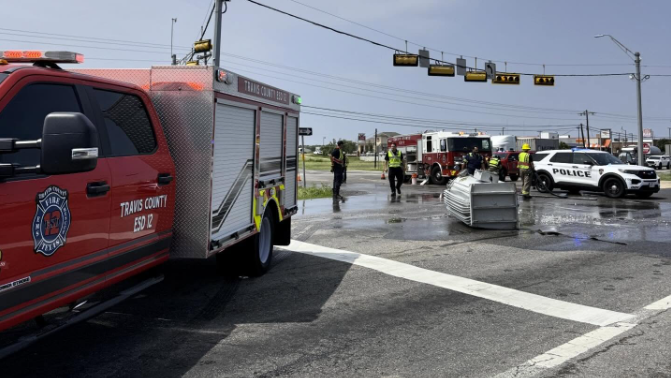 Hazardous material spill shuts down westbound US 290 at FM 973