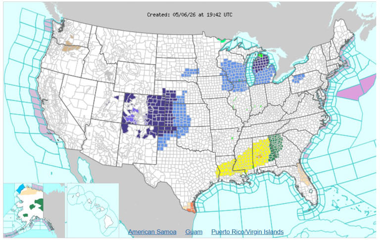Freeze warning shows 8 states facing plunging temperatures into 20s