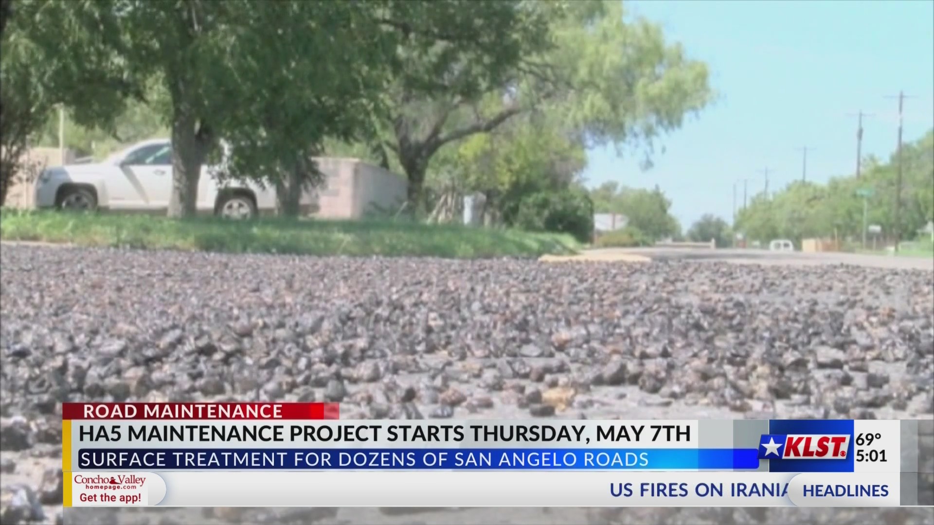 San Angelo street closures for HA5 maintenance project
