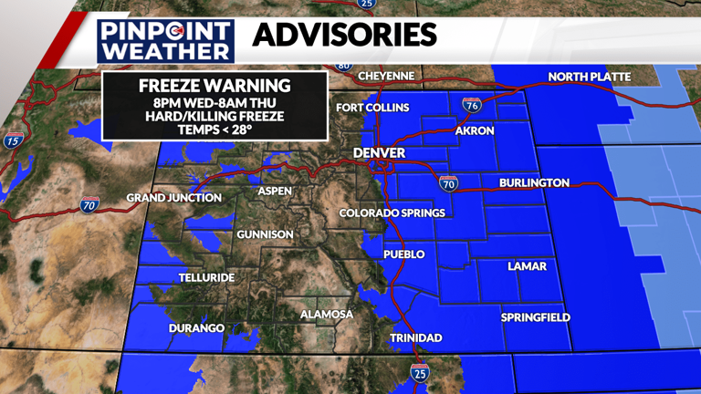 Denver weather: Cold temperatures linger through Thursday morning